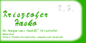 krisztofer hasko business card